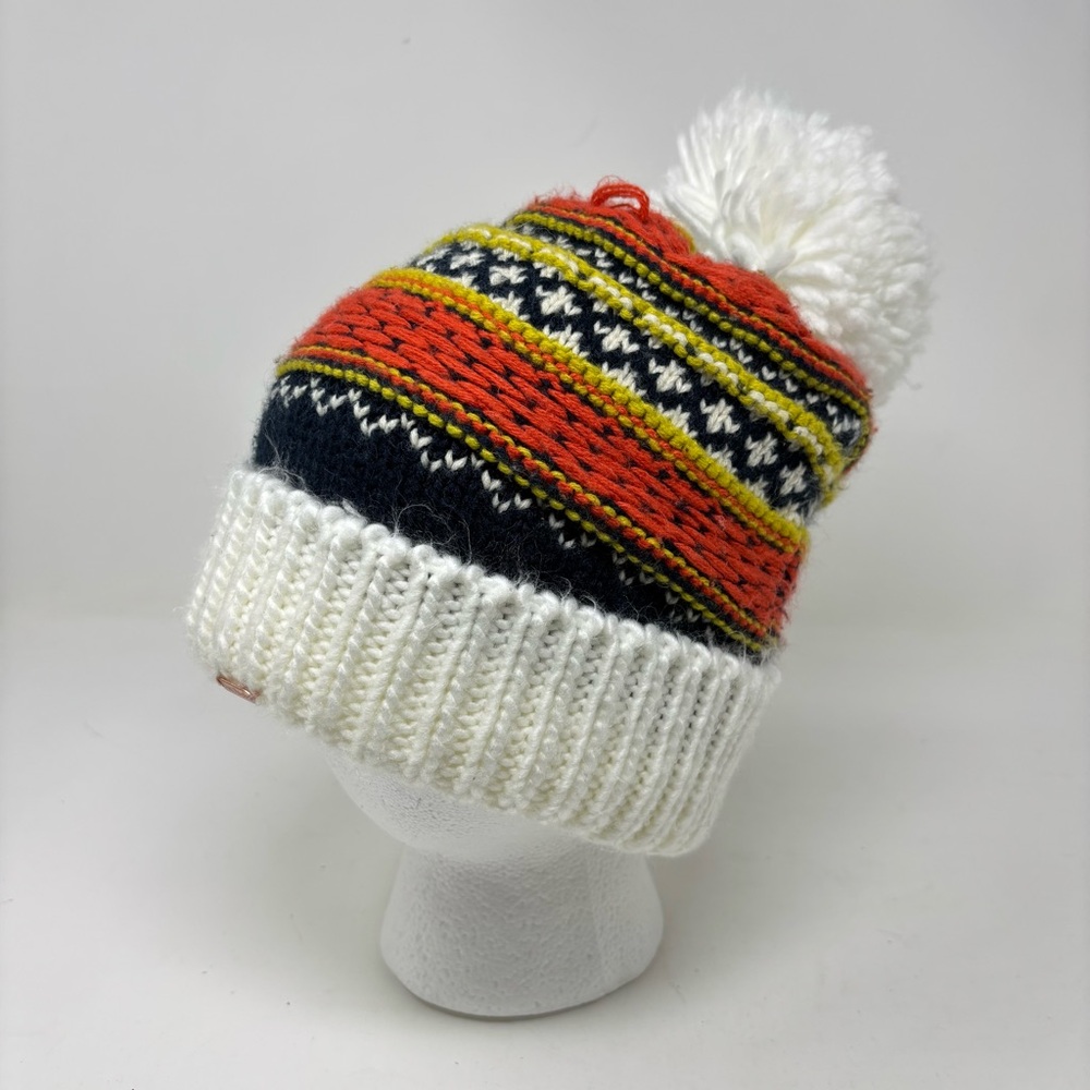 Free People Knit Pom Pom Winter Toboggan Beanie Hat - Picture 1 of 10